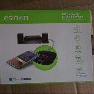 BLUETOOTH RECEIVER Wireless Audio Adapter HD Home Stereo Music Streaming ESINKIN